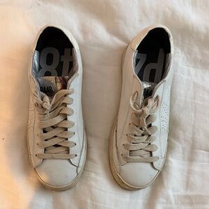 P448 white Leather Sneakers 7.5